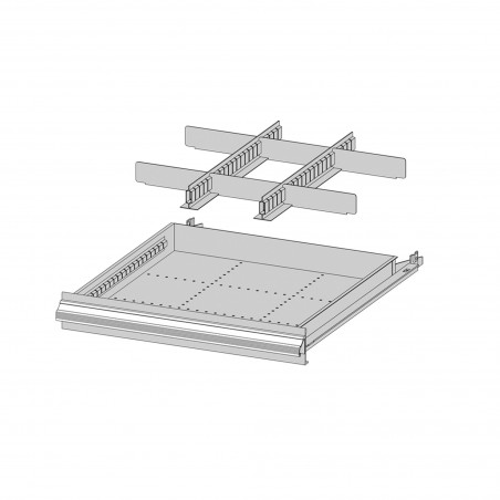 Caisson posés sous établi Uniworks Caisson 5 tiroirs sur roulettes - Optimachines