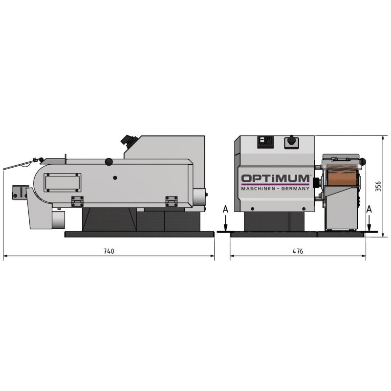 Rectifieuse universelle  Optimum GB 100S - Optimachines