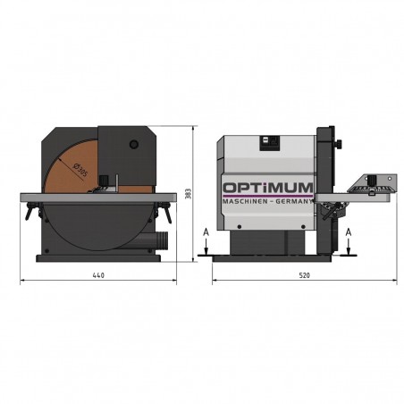 Ponceuse à disque  Optimum GB 305D - Optimachines