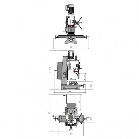 Fraiseuse Optimum MB 4V - Optimachines