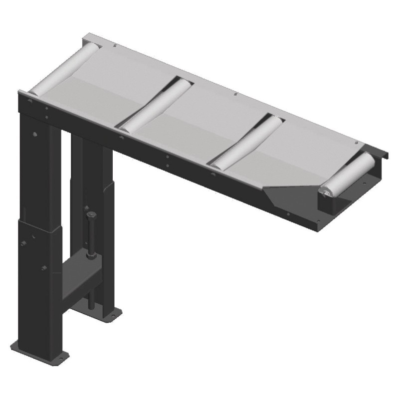 Convoyeur à rouleaux de connexion Metallkraft 1000 x 290 mm, côté alimentation - Optimachines