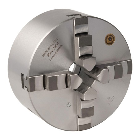 Mandrin de tour BISON à quatre mors en acier Camlock, serrage centré Optimum diamètre 250 mm DIN 6350 pour A2-5 - Optimachines