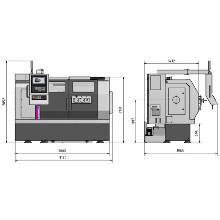 Tour CNC Optimum L 50P - Optimachines