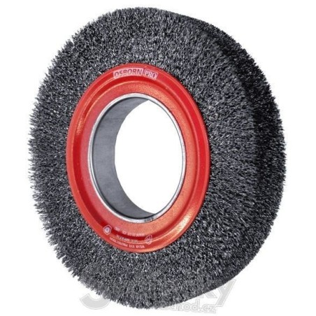 Brosse ronde fils ondulés 250 x 30 mm pour acier - Optimachines