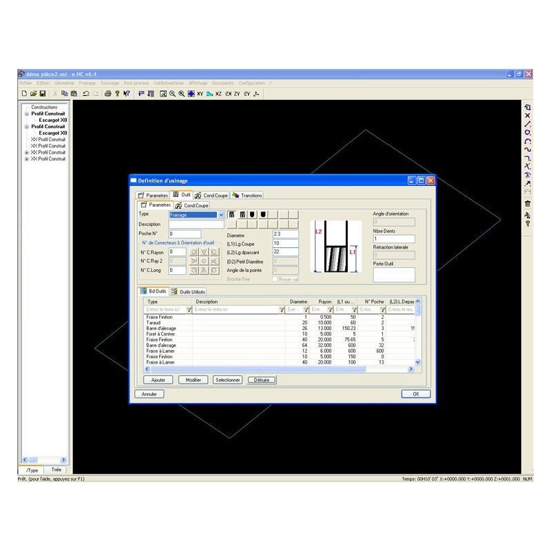 e-NC Fraisage 2D, cnc logiciel - Optimachines