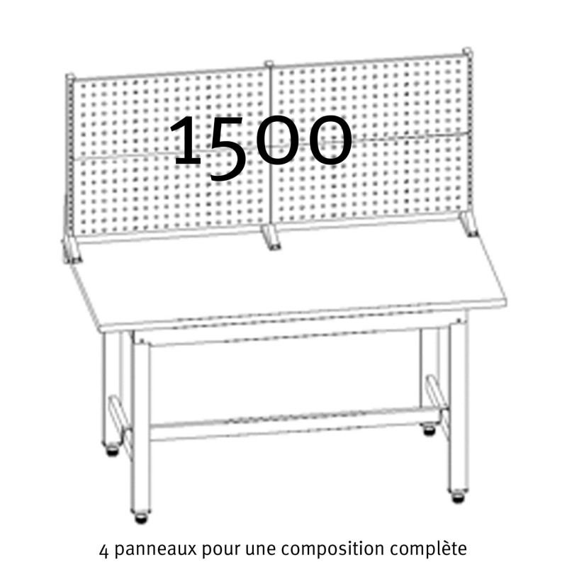 Panneau pour établi Uniworks Perforé largeur 712 mm - Optimachines