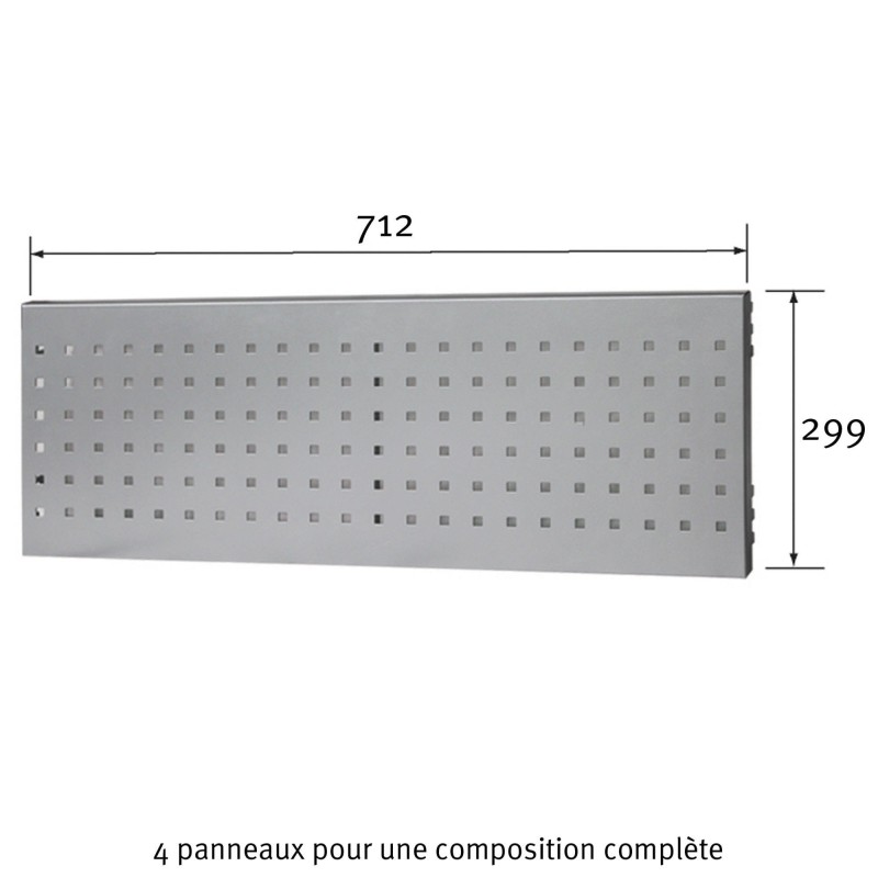 Panneau pour établi Uniworks Perforé largeur 712 mm - Optimachines