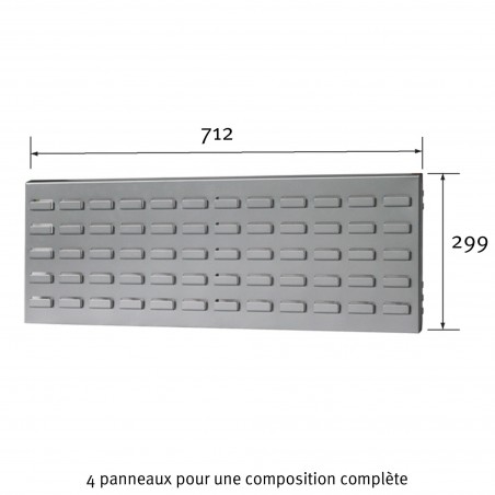 Panneau pour établis Uniworks Cranté largeur 712 mm - Optimachines