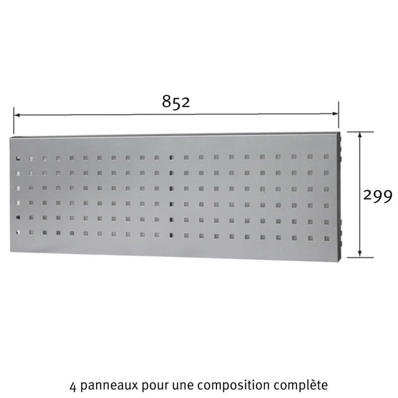 Panneau pour établi Uniworks Perforé largeur 852 mm - Optimachines