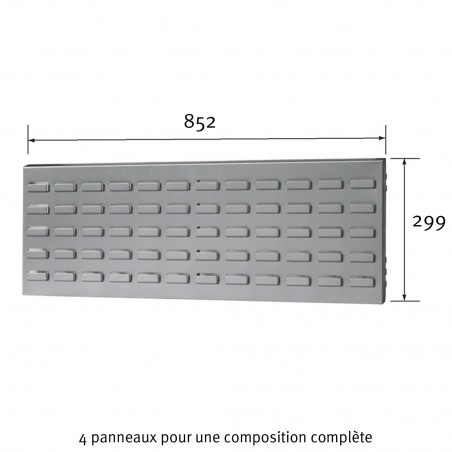 Panneau pour établis Uniworks Cranté largeur 852 mm - Optimachines