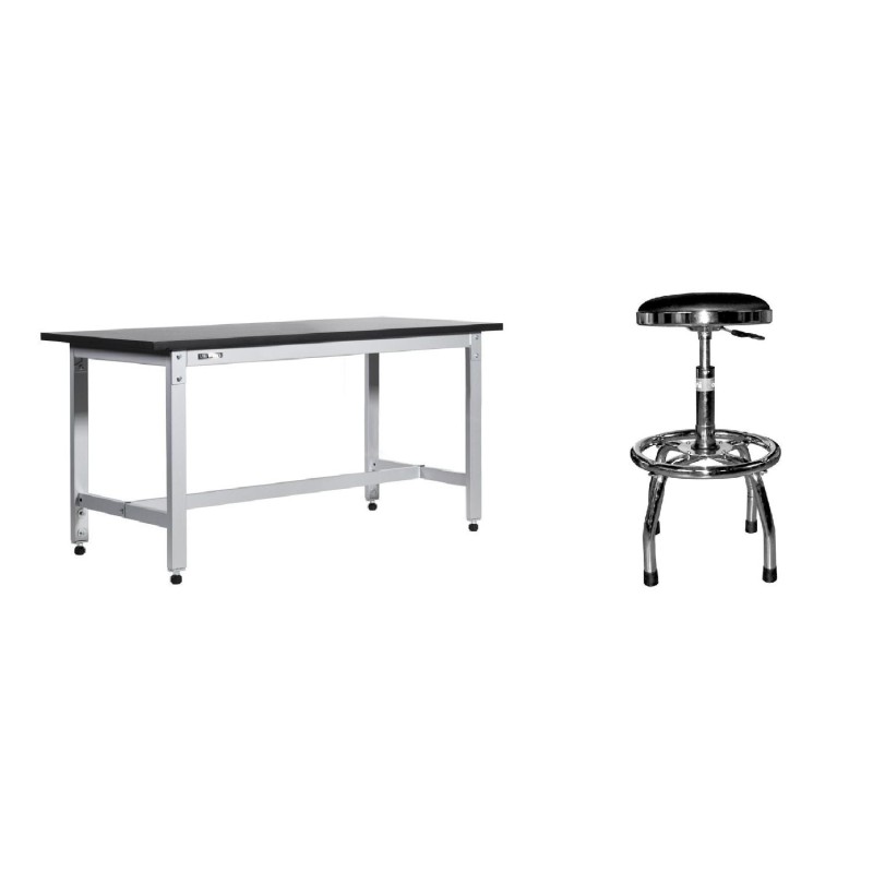 SET ETABLI PLIABLE REGLABLE UNIWORKS 1800 MM + TABOURET