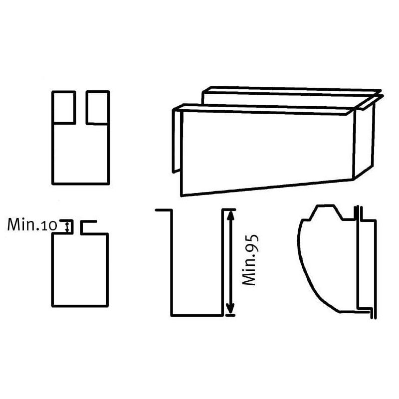 Kit AB 660 H - Tablier supérieur haut pour HSBM 660 N - Optimachines