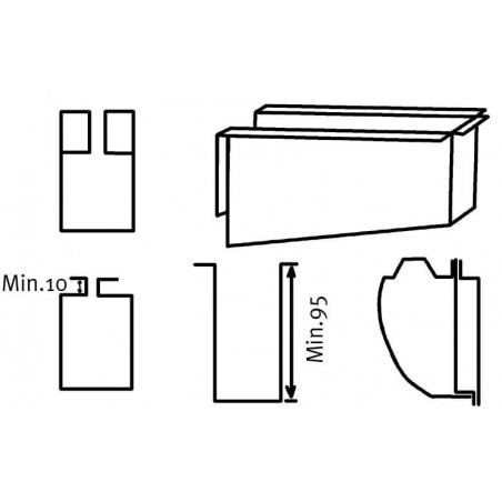 Kit AB 660 H - Tablier supérieur haut pour HSBM 660 N - Optimachines