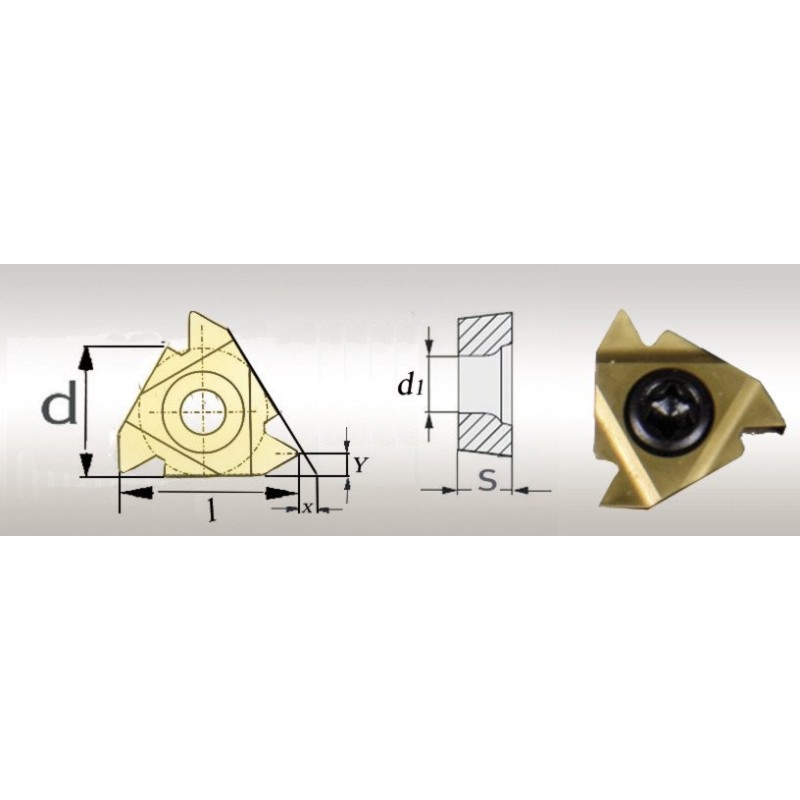 Jeu de 5 plaquettes ISO 16ER AG60 Optimum - Optimachines