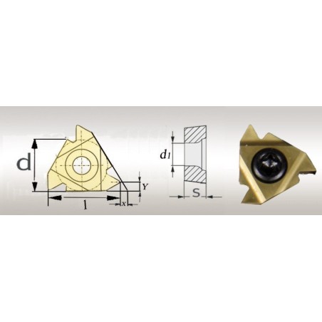 Jeu de 5 plaquettes ISO 16ER AG60 Optimum - Optimachines