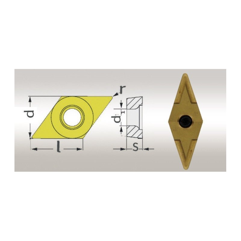 Jeu de 5 plaquettes ISO VNMG160408 Optimum - Optimachines