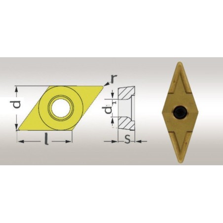 Jeu de 5 plaquettes ISO VNMG160408 Optimum - Optimachines