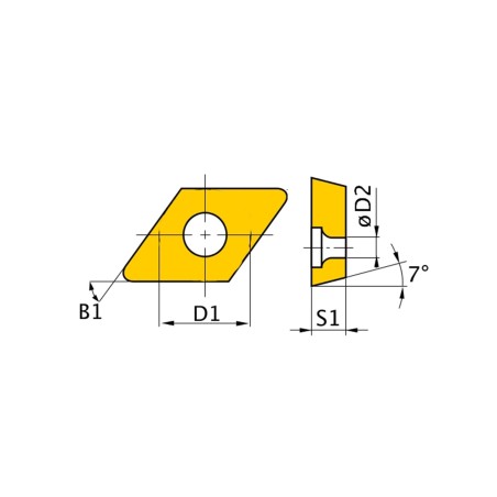 Jeu de 5 plaquettes ISO DCMT070204 Optimum - Optimachines