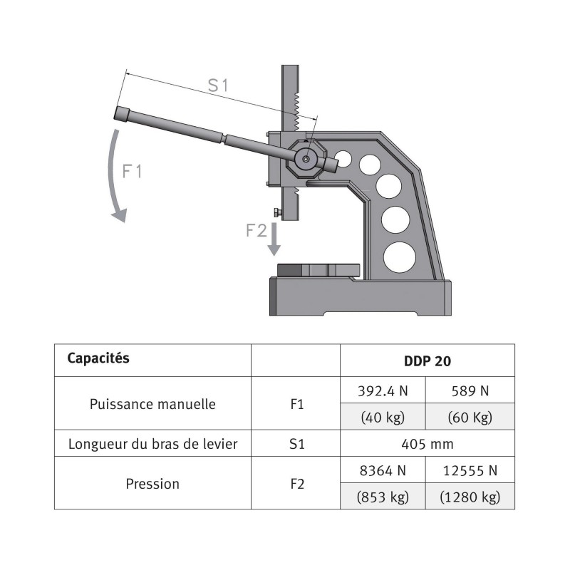 Presse manuelle Optimum DDP20 - Optimachines