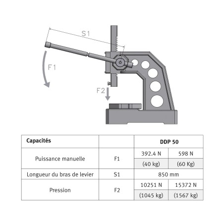 Presse manuelle Optimum DDP50 - Optimachines